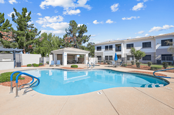 Swimming pool with spa
